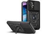Oneplus Nord N20 5G Custodia Con Anello, Supporto, Protezione Fotocamera, Paraurti In Tpu, Custodia In Silicone Per Oneplus Nord N20 5G Nero