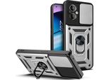 Oneplus Nord N20 5G Custodia Con Anello Supporto Supporto Scivolare Fotocamera Protezione Tpu Pc Custodia Protettiva Per Oneplus Nord N20 5G Argento