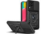 Galaxy M33 5G Custodia Con Anello, Supporto, Protezione Fotocamera, Paraurti In Tpu, Custodia In Silicone Per Samsung Galaxy M33 5G Nero