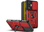 Custodia Redmi K40 Gaming Con Anello, Supporto, Protezione Della Fotocamera, Paraurti In Tpu, Custodia In Silicone Per Xiaomi Redmi K40 Gaming Rosso