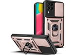 Galaxy M33 5G Custodia Con Anello Stand Holder Slide Camera Protection Custodia Protettiva In Tpu Pc Per Samsung Galaxy M33 5G Rosa