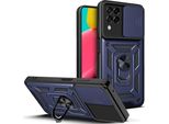 Galaxy M33 5G Custodia Con Anello Supporto Supporto Scivolare Fotocamera Protezione Tpu Pc Custodia Protettiva Per Samsung Galaxy M33 5G Blu