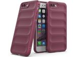 Custodia Iphone 8 Plus, Custodia Protettiva In Silicone Tpu Morbido Antiurto Per Iphone 8 Plus/ 7 Plus Borgogna