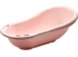 Bagnetto Lorelli Con Vani Portaoggetti, Lunghezza 84 Cm, Forma Ergonomica Dalla Nascita Rosa Nuvola