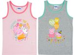 Canottiera Peppa Pig Bambina 2 Pezzi - Canottiera Per Bambini In Cotone Intimo Taglia 110/116