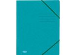 Cartella Angolare Top File+ A4 3 Lembi Aqua Confezione Da 10