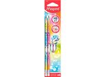 Maped Mini Cute Matite Hb Colorate Con Gomma, 6 Pezzi.