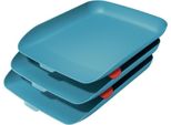 Vassoio Per Lettere Cosy Set A4 Polistirolo Pu=104X3 Pezzi Blu
