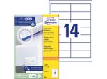 Etichette Universali Ultragrip 97X37 Mm Pu=5X1.400 Etichette / 100 Fogli Bianco