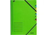 Cartella Organizer A4 7 Scomparti In Cartone Verde Confezione Da 5