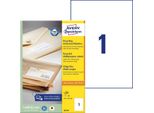 Etichette Universali 210X297Mm Riciclate Naturali Bianche Pu=5X100 Pezzi
