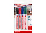 Marcatore Permanente Edding 3300 Ricaricabile 1-5Mm Nero, Rosso, Blu, Verde Pu=10X4 Pezzi