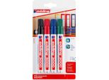 Marcatore Permanente Edding 3000 Ricaricabile 1,5-3Mm Nero, Rosso, Blu, Verde Pu=10X4 Pezzi
