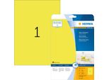 Etichette Giallo Neon 210X297Mm Speciale A4 Lasercopy 20 Pezzi Confezione Da 32 Pezzi