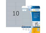 Etichette Piastra Tipo Foil Argento 96X50,8Mm Speciale A4 Lasercopy Confezione Da 32 Pezzi