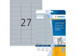 Etichette Piastra Tipo Foil Argento 63,5X29,6Mm Speciale A4 Lasercopy Confezione Da 32 Pezzi