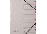 Organizzatore A4 12 Scomparti Easy Grey Viola 1-12 Confezione Da 5