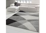 Tappeto Da Salotto Moderno Con Motivo Astratto Grigio Crema Dimensioni - 240X330 Cm