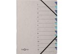 Organizzatore A4 12 Scomparti Easy Grey Blu 1-12 Confezione Da 5