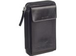 Leonhard Heyden Borsa Per Cellulare Borsa A Tracolla Cambridge Mobile Crossbody Schwarz Nero