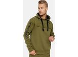 Felpa Con Cappuccio Da Uomo Regular Fit Rushen Olive/Black Xl Lonsdale