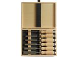Set Di Scalpelli Piatti In Valigetta, Wood Line Narex