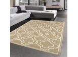Tappeto Orientale Con Splendidi Motivi | Per Interni Ed Esterni | In Beige Dimensioni - 120 X 170 Cm