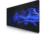 Tappetino Per Mouse Da Gioco Csl, Xxl, Mousepad, 900 X 400 X 3 Mm, Tappetino Da Tavolo, Lavabile, Blu Fumo
