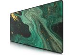 Tappetino Per Mouse Da Gioco Csl, Xxl, Mousepad, 900 X 400 X 3 Mm, Tappetino Da Tavolo, Lavabile, Verde Oro