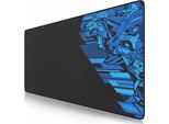 Tappetino Per Mouse Da Gioco Titanwolf Xxl, 900 X 400 X 3 Mm, Tappetino Da Tavolo, Lavabile, Retro Antiscivolo, Velocità E Precisione, Blu Vector