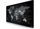 Mousepad Da Gioco Titanwolf, Xxxl Speed Mousepad 1200 X 600 Mm, Velocità E Precisione, Mappa Del Mondo In Tedesco