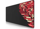 Tappetino Per Mouse Da Gioco Titanwolf Xxl, 900 X 400 X 3 Mm, Tappetino Da Scrivania, Lavabile, Retro Antiscivolo, Velocità E Precisione, Rosso Vector