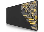 Tappetino Per Mouse Da Gioco Titanwolf Xxl, 900 X 400 X 3 Mm, Tappetino Da Scrivania, Lavabile, Retro Antiscivolo, Velocità E Precisione, Giallo Vector