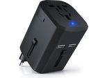 Adattatore Da Viaggio Universale Bearware Con Stazione Di Ricarica Usb Per Oltre 140 Paesi/Regioni /2X Presa Usb