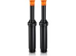 Irrigatore Retrattile Brandson 2X - Irrigatore Per Prato - Irrigatore Da Giardino A Scomparsa - Per Superfici Fino A 25 M2 - Con Setaccio Per Lo Sporco - Resistente Al Gelo
