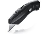 Coltello Per Tappeti Brandson In Lega Di Zinco - Coltello Per Cartone - Coltello Professionale - Coltello Da Taglio - Lame Di Ricambio Incluse Nel Caricatore - Lame Trapezoidali SK5 - Porta-Lame Magnetico