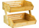 Cesto Di Frutta In Bambù Adeldream Cesto Di Frutta A 2 Livelli Per Frutta E Snack, Perfetto Per Frutta, Verdura, Snack, Articoli Per La Casa E Altro Ancora