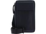 Leonhard Heyden Pelle Borsa Per Cellulare Borsa A Tracolla Den Haag Phone Bag Blue Blu Scuro