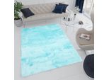 Tappeto Soggiorno Camera Da Letto Monocolore Design Moderno Tappeti Shaggy A Pelo Lungo Blu Soft ÖKotex 200 X 290 Cm