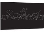 Piastra Di Copertura Per Piano Cottura 80X52Cm 1 Pezzo In Ceramica Per Piano Cottura, Cucina Nera