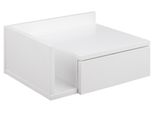 Comodino Ashlan 1 Cassetto 1 Ripiano Bianco.