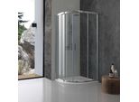 Box Doccia 90X90 Semicircolare Giada Cristallo 6 Mm Trasparente