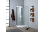 Box Doccia Trasparente Angolare Semicircolare 90X90 Cm | Venere