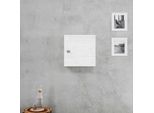 Pensile Cubo 45Cm Con Anta E Ripiano Quercia Bianco | Facile