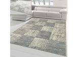 Tappeto Per Il Soggiorno - Motivo Quadrato - Di Colore Grigio - 160X230 Cm