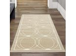 Tappeto Orientale Con Ornamenti Sottili | Interno Ed Esterno | Beige Dimensioni - 80X150 Cm