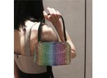 Pochette Da Sera Borsa Da Avambraccio Con Strass E Catena Staccabile Per Donna，Colorful