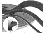 Spazzola Sigillante Spazzola Per Porte Autoadesiva 25M 7×22Mm Grigio Spazzola Sigillante Guarnizione Per Porte