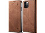 Custodia Per Iphone 14 Pro Max, Custodia A Portafoglio In Pelle Con Chiusura Magnetica E Supporto Marrone