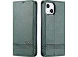 Custodia Per Iphone 14, Portafoglio Con Chiusura Magnetica E Supporto, Custodia Flip In Pelle Verde